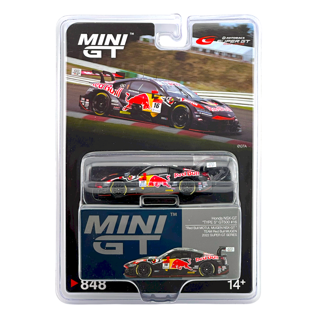 Honda NSX-GT "TYPE S" GT500 #16 "Red Bull MOTUL MUGEN NSX-GT " TEAM Red Bull MUGEN 2022 SUPER GT SERIES MGT00848