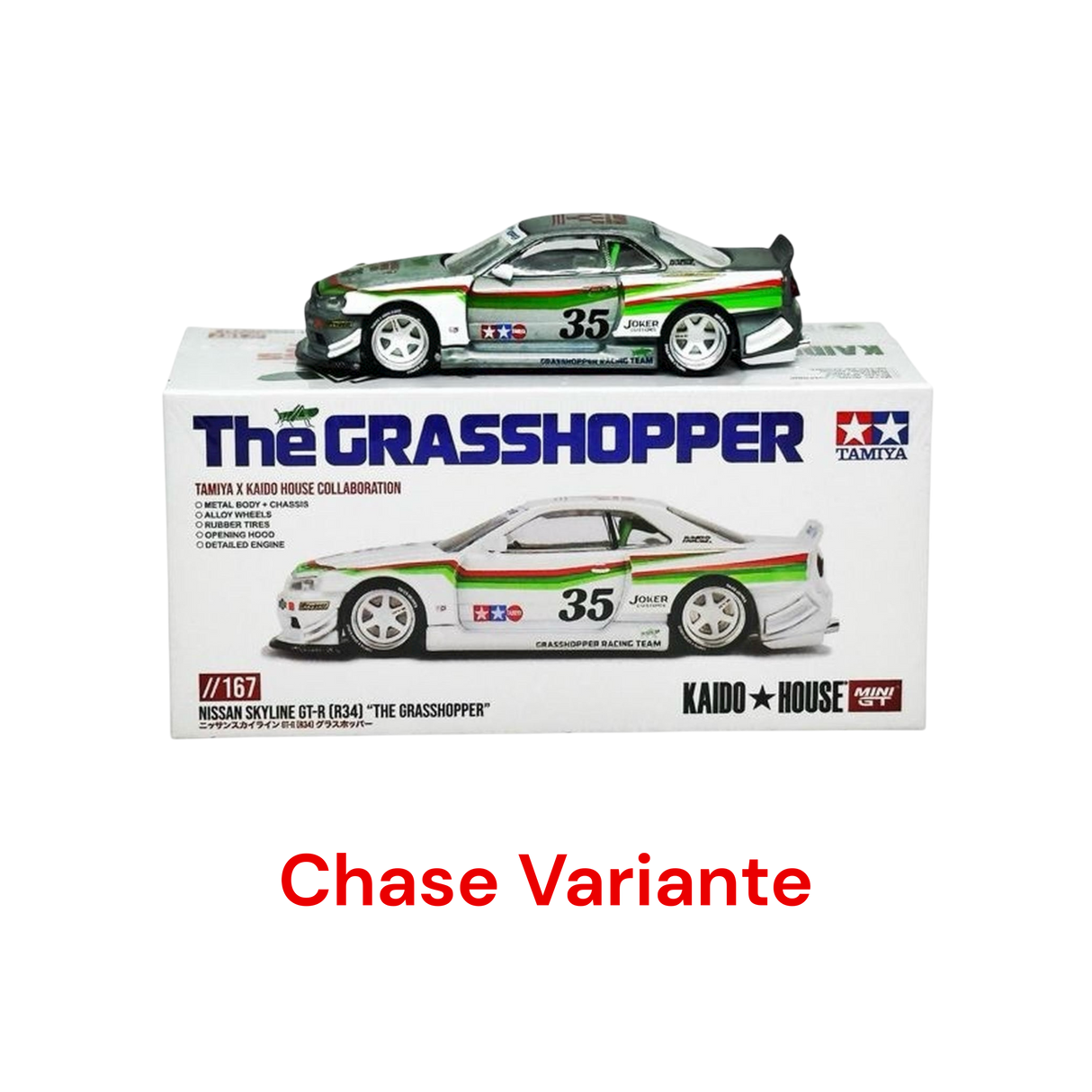 Nissan Skyline GT-R (R34) TAMIYA x KAIDO HOUSE "The GRASSHOPPER" V1 KHMG167