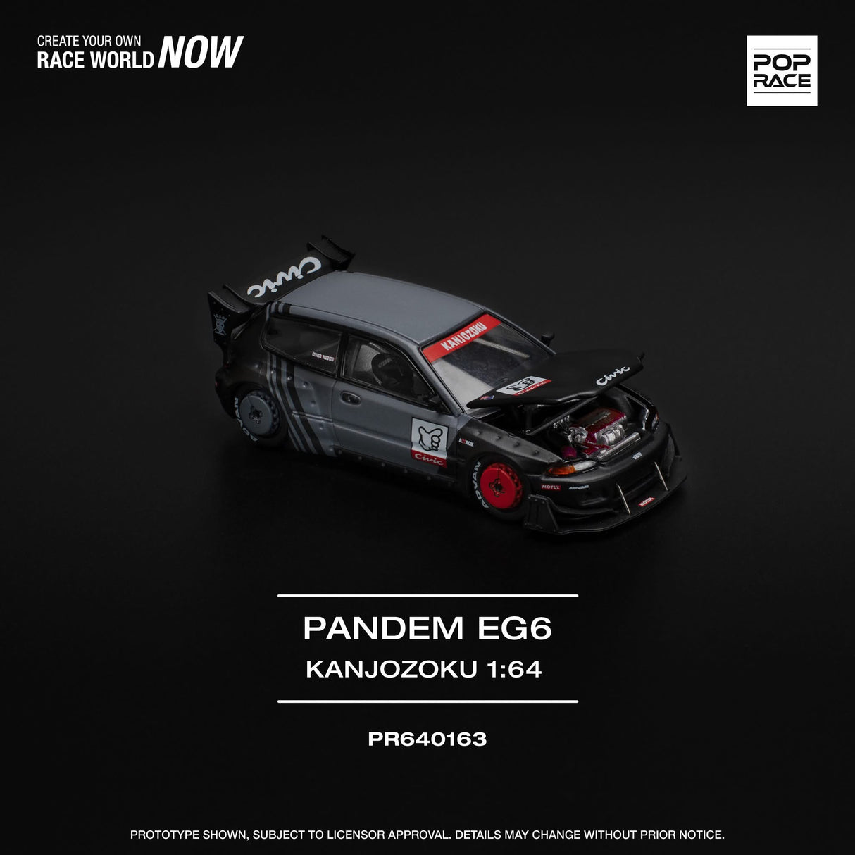 Honda Civic EG6 Pandem Kanjozoku Black