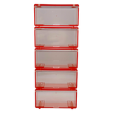 Diecast Storage Set of 5 Boxes 1:64 Red
