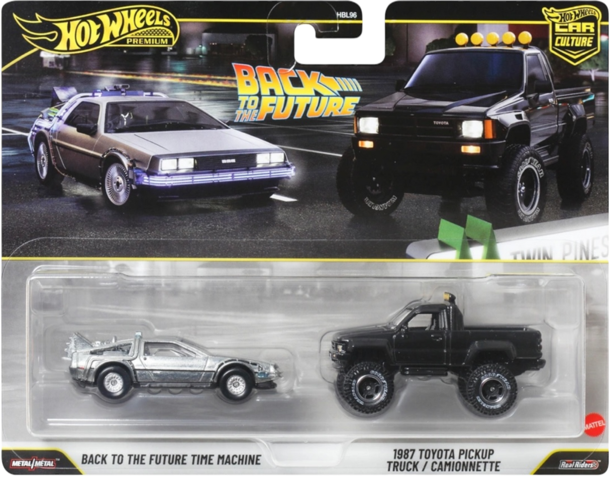 Pack de 2 : Retour vers le futur DeLorean & Toyota Pickup 1987