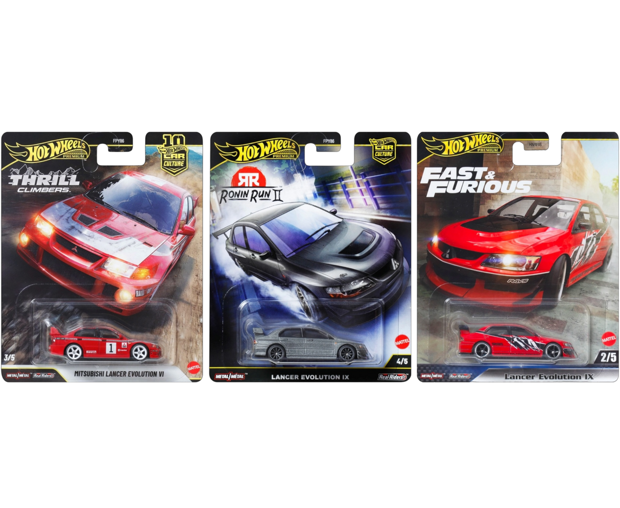 Bundle: 3x Mitsubishi Lancer Evolution