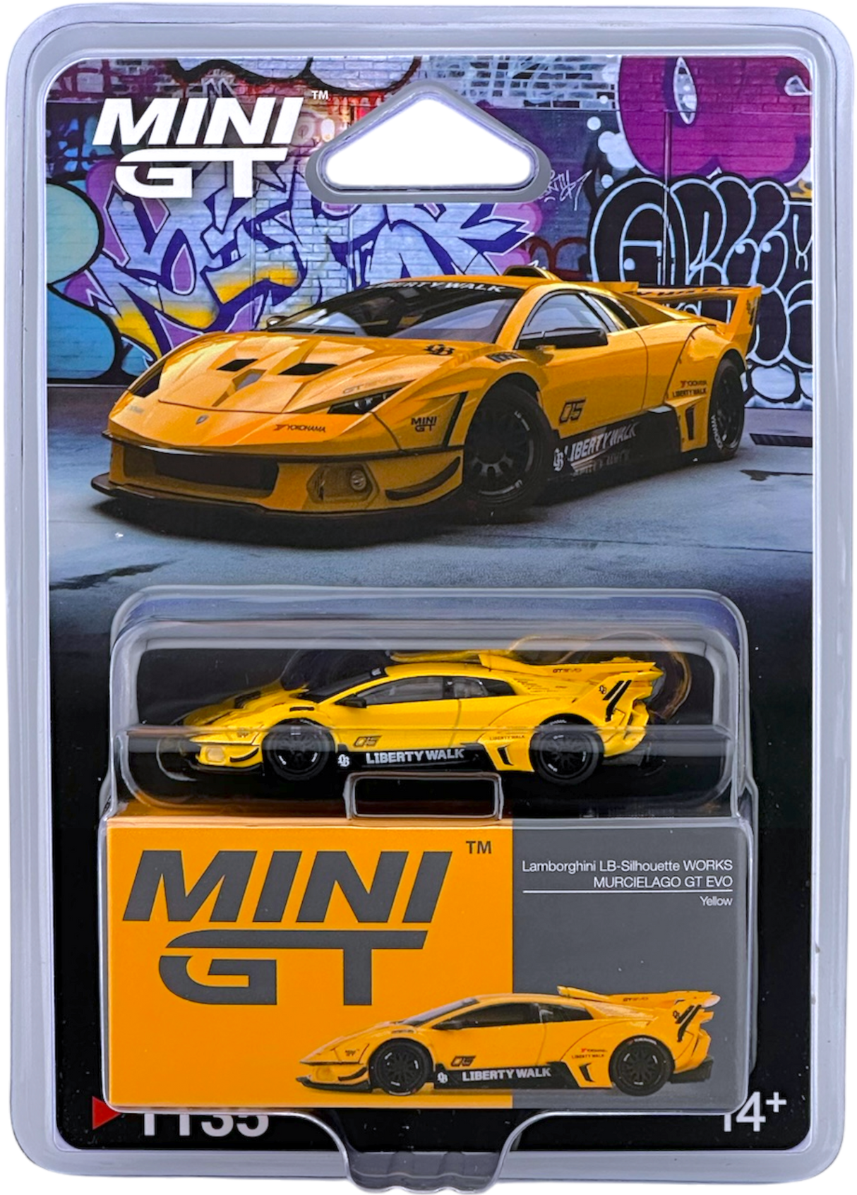 Lamborghini LB-Silhouette WORKS MURCIELAGO GT Evo Yellow MGT01135
