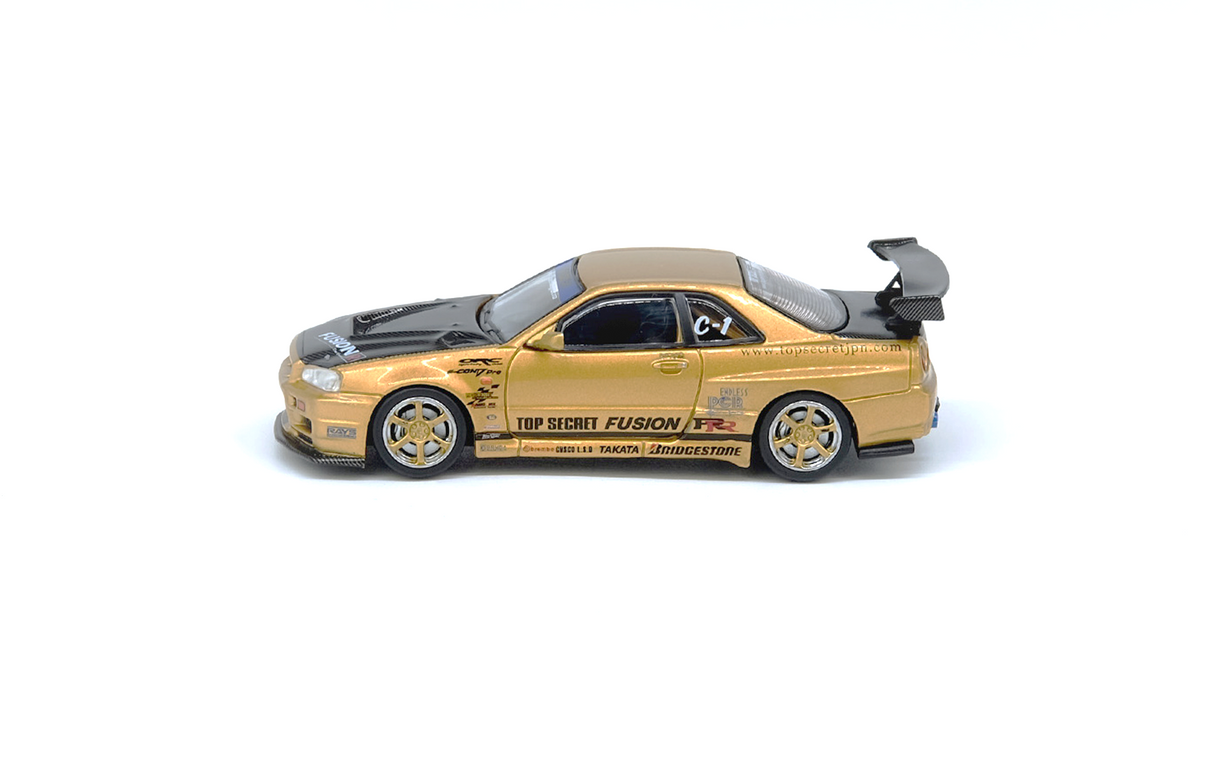 Nissan Skyline GT-R R34 Top Secret Gold