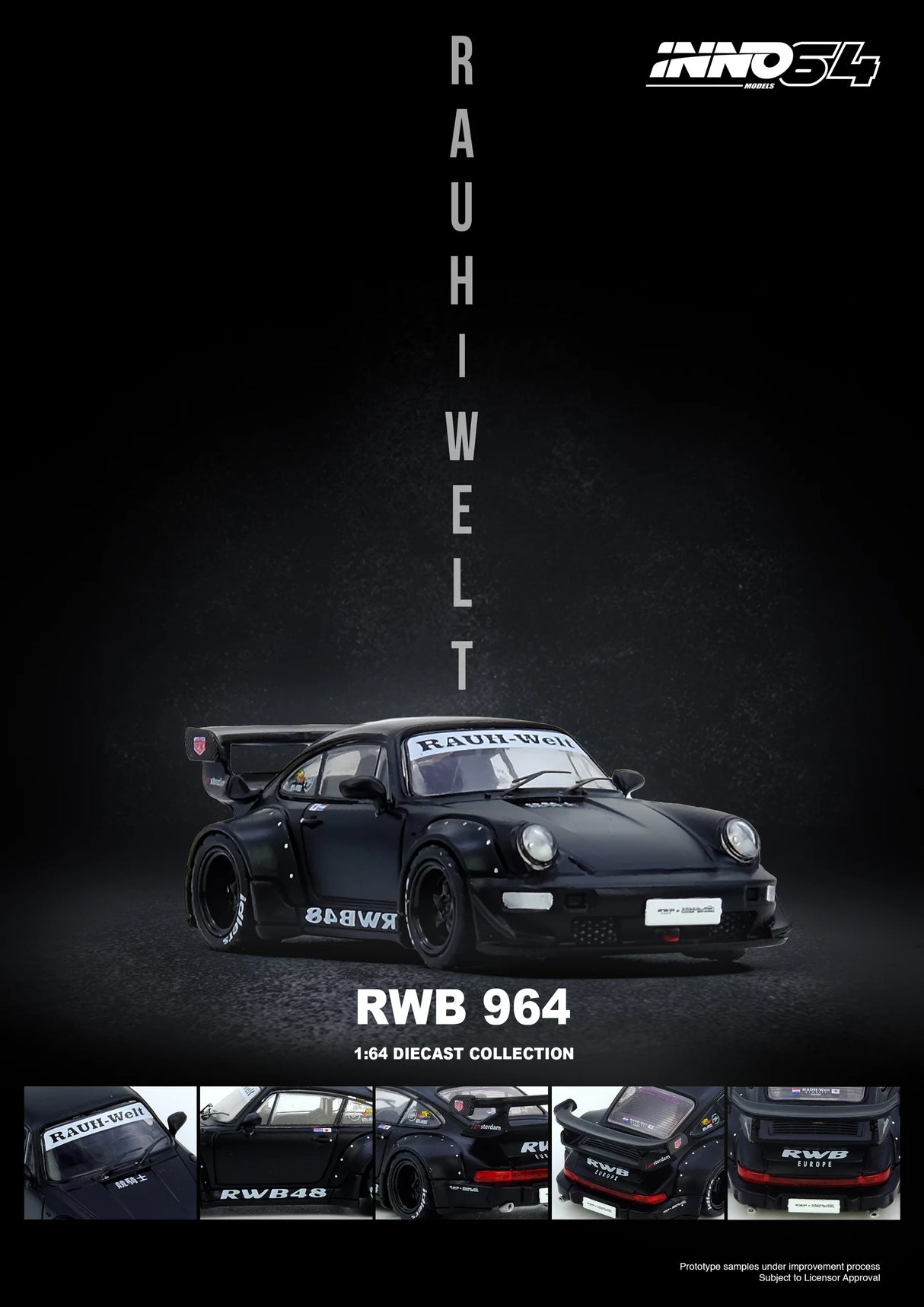 (Preorder Q2 2026) Porsche RWB 964 Black Matt