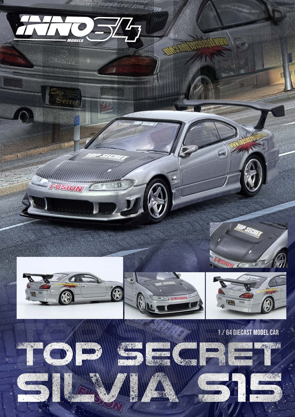 (Preorder Q1 2026) Nissan Silvia S15 Top Secret Silver