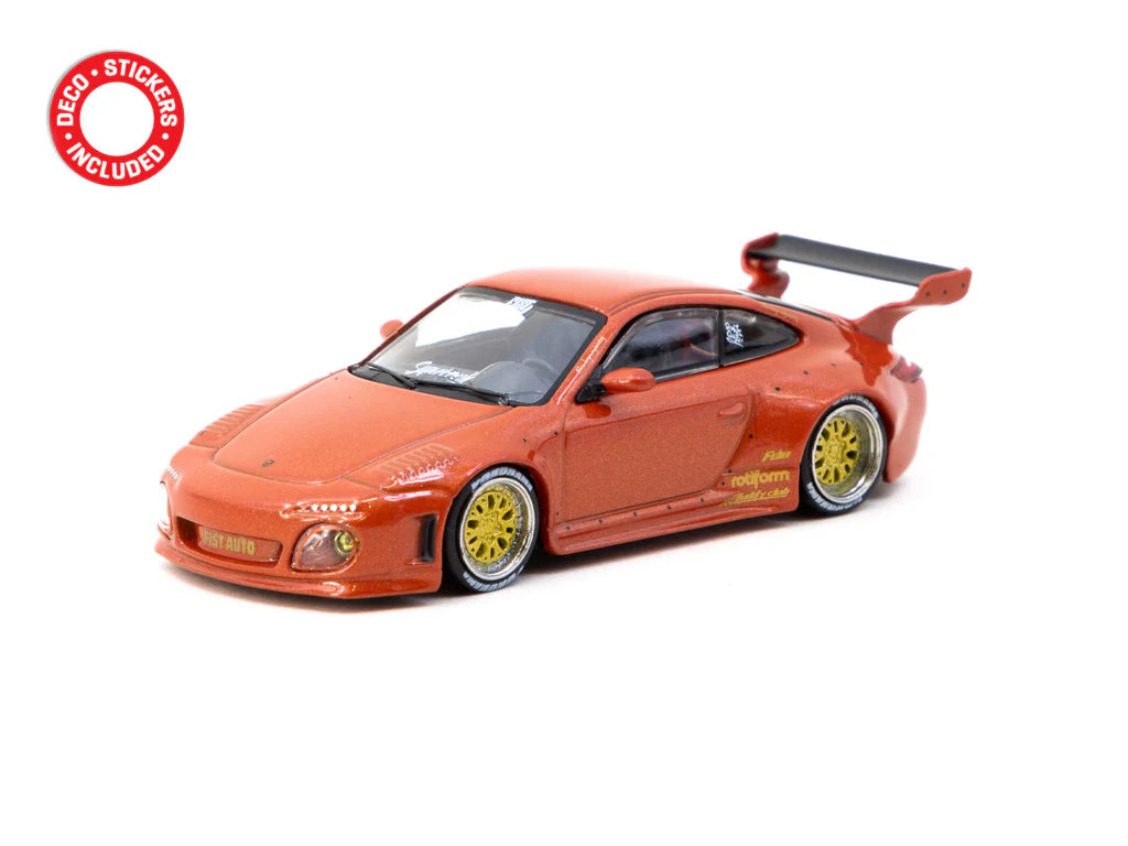 Porsche Old & New 997 Orange Metalic