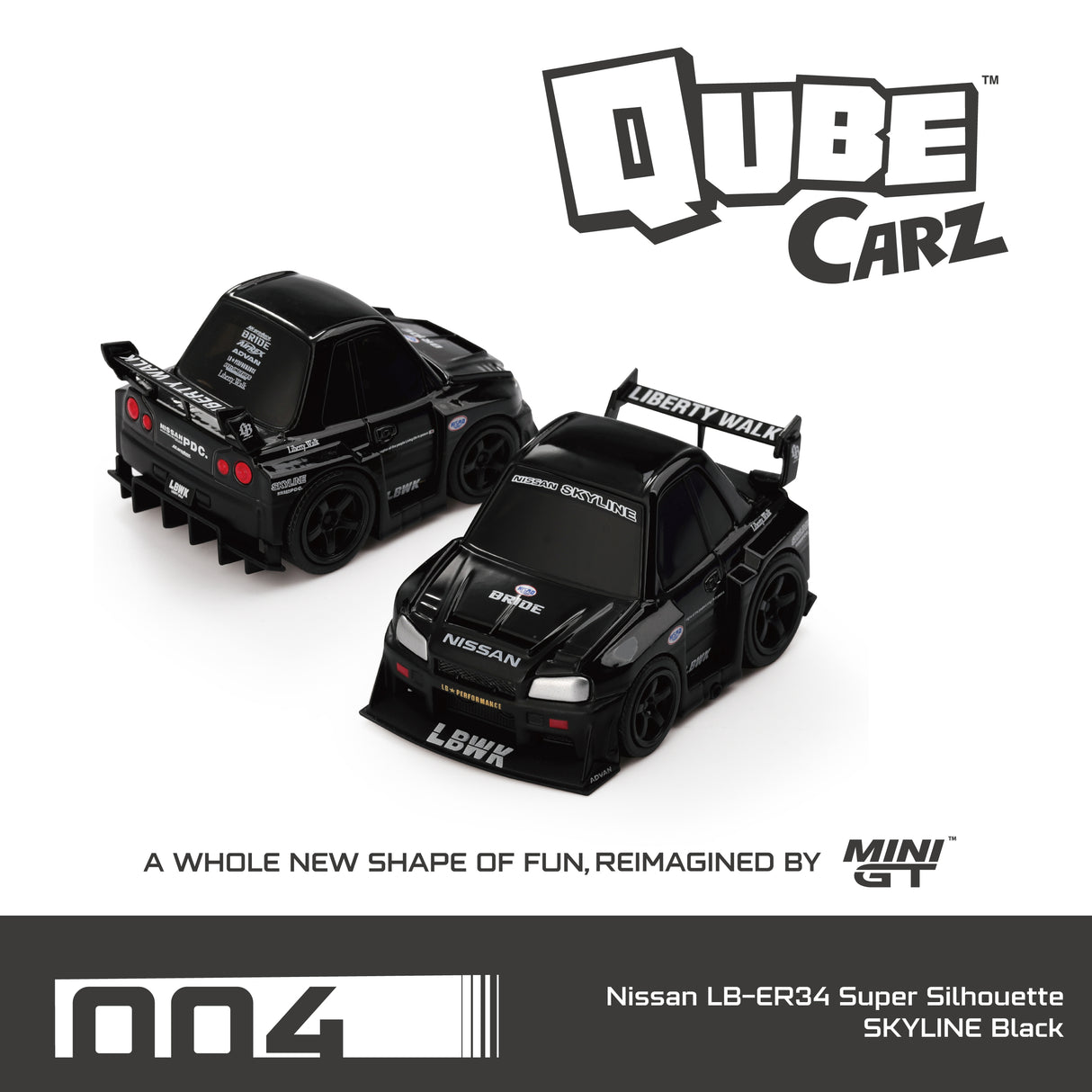 QubeCarz Nissan LB-ER34 Super Silhouette SKYLINE Black