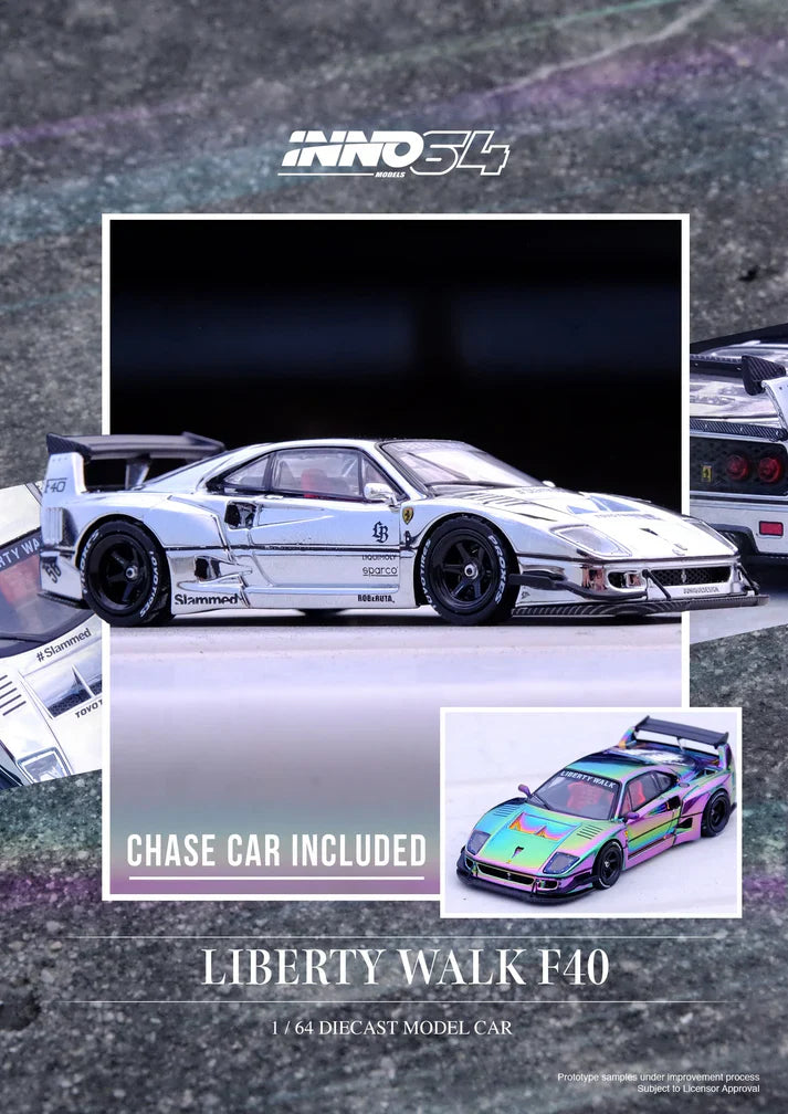 (Preorder November) Ferrari F40 LBWK Chrome Silver China Hobby Expo 2024