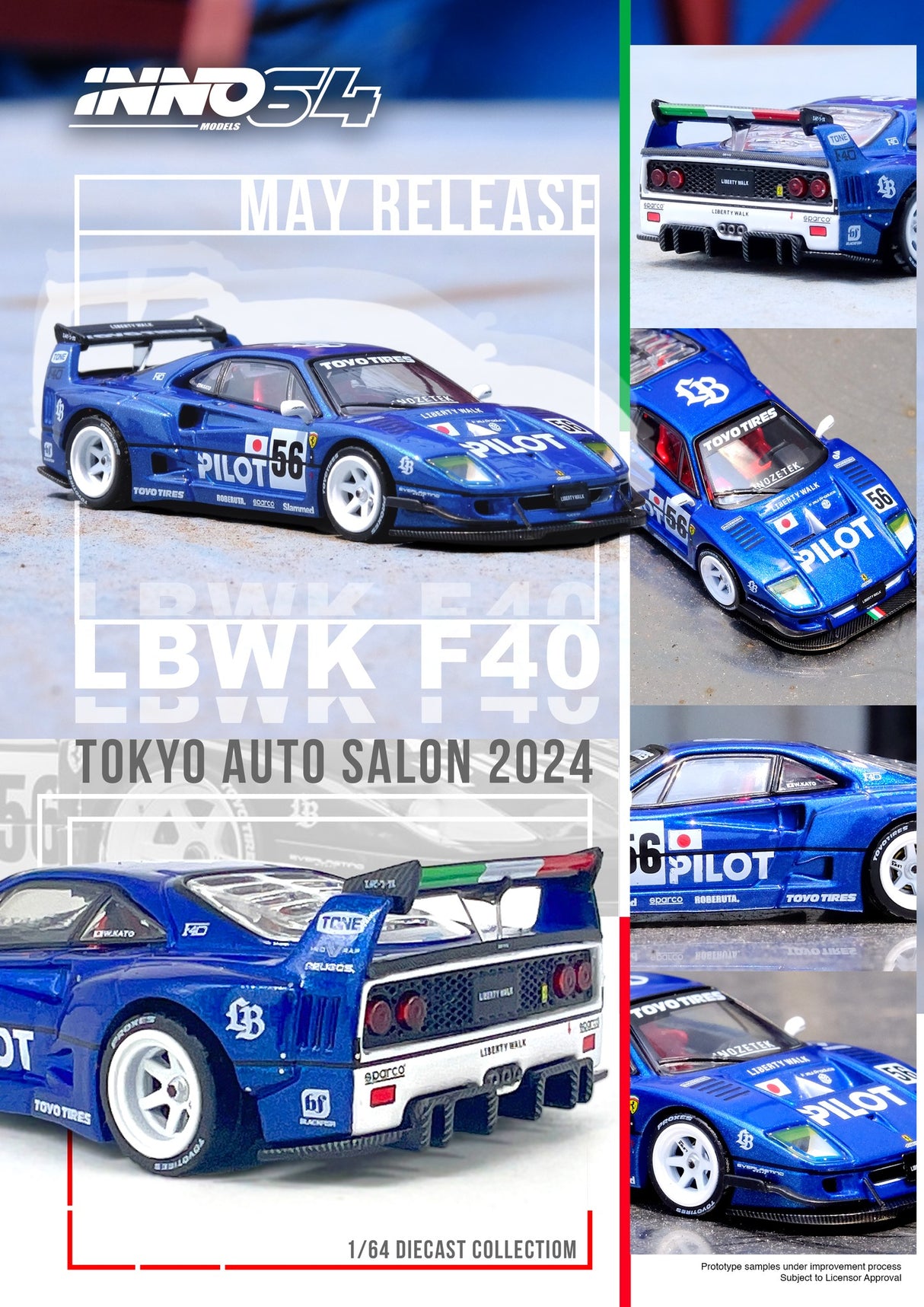 Ferrari F40 LBWK Tokyo Auto Salon 2024 Blau