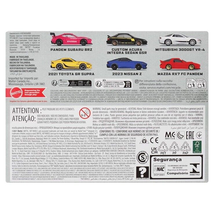 Japanese Import Themed 6 Pack