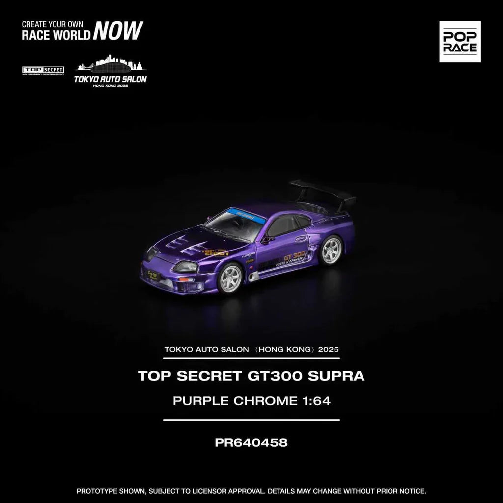 Toyota GT300 Supra Top Secret Purple CHROME Hong Kong 2025 EXCLUSIVE