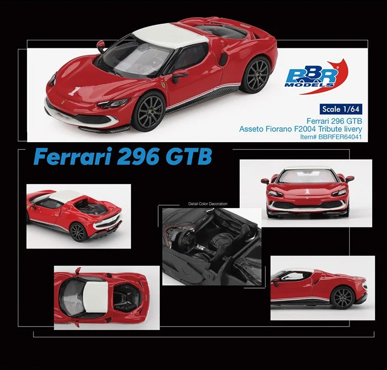 PREORDER 31.10.26 Ferrari 296 GTB Asseto Fiorano F2004 Tribute Livery