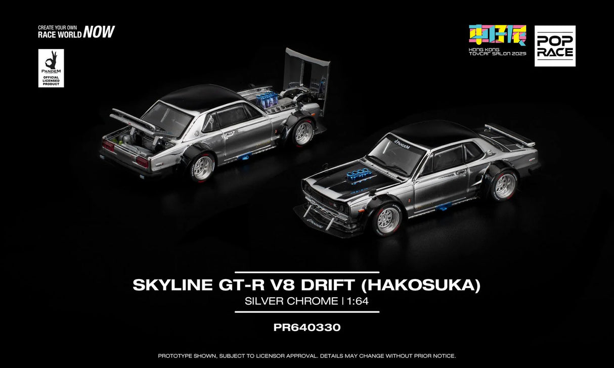 Nissan Skyline GT-R V8 Drift Hakosuka Silver Chrome Hong Kong 2025 EXCLUSIVE