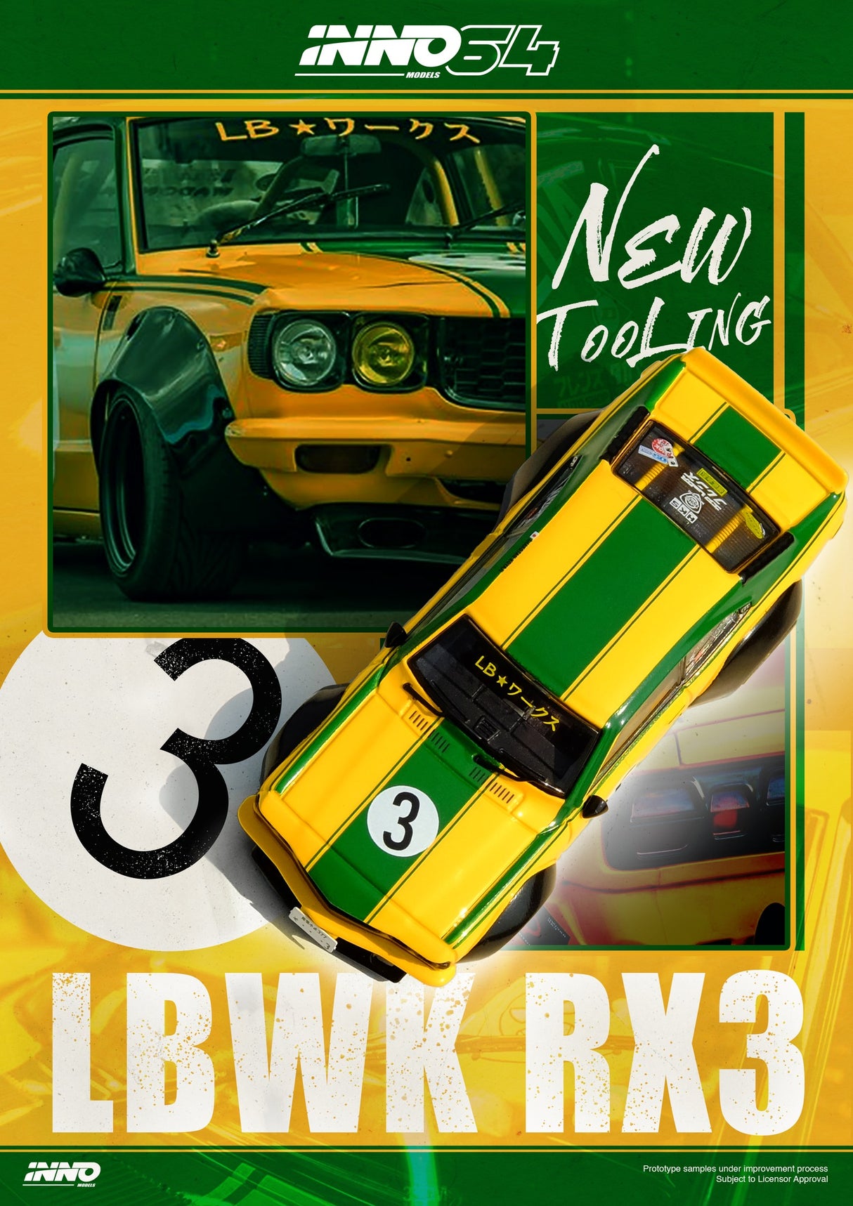 Mazda RX-3 Savanna LBWK Yellow