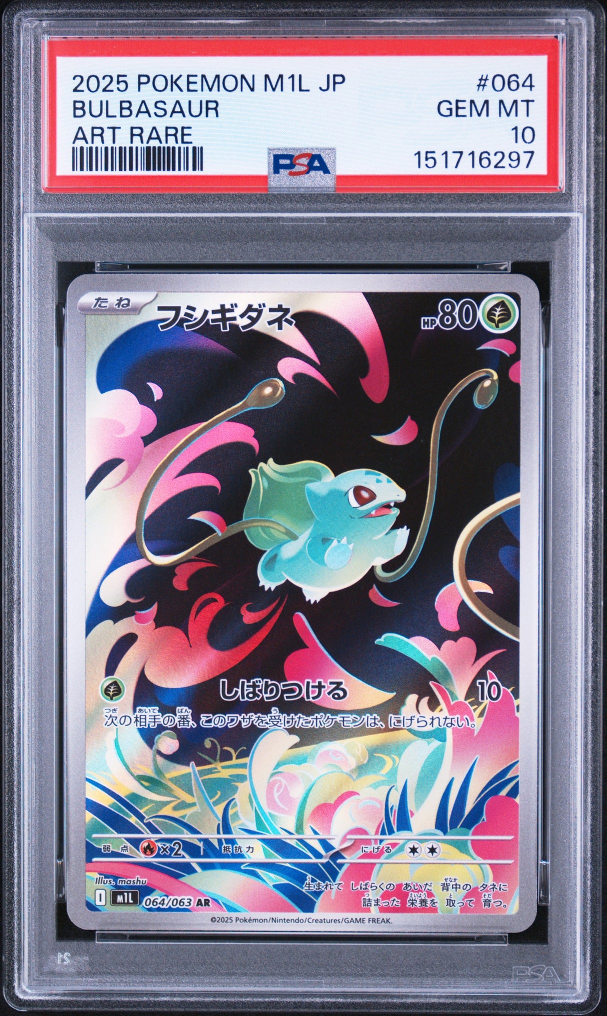 PSA 10 | Sequentiel Set Bulbasaur 064, Ivysaur 065, Venusaur 087