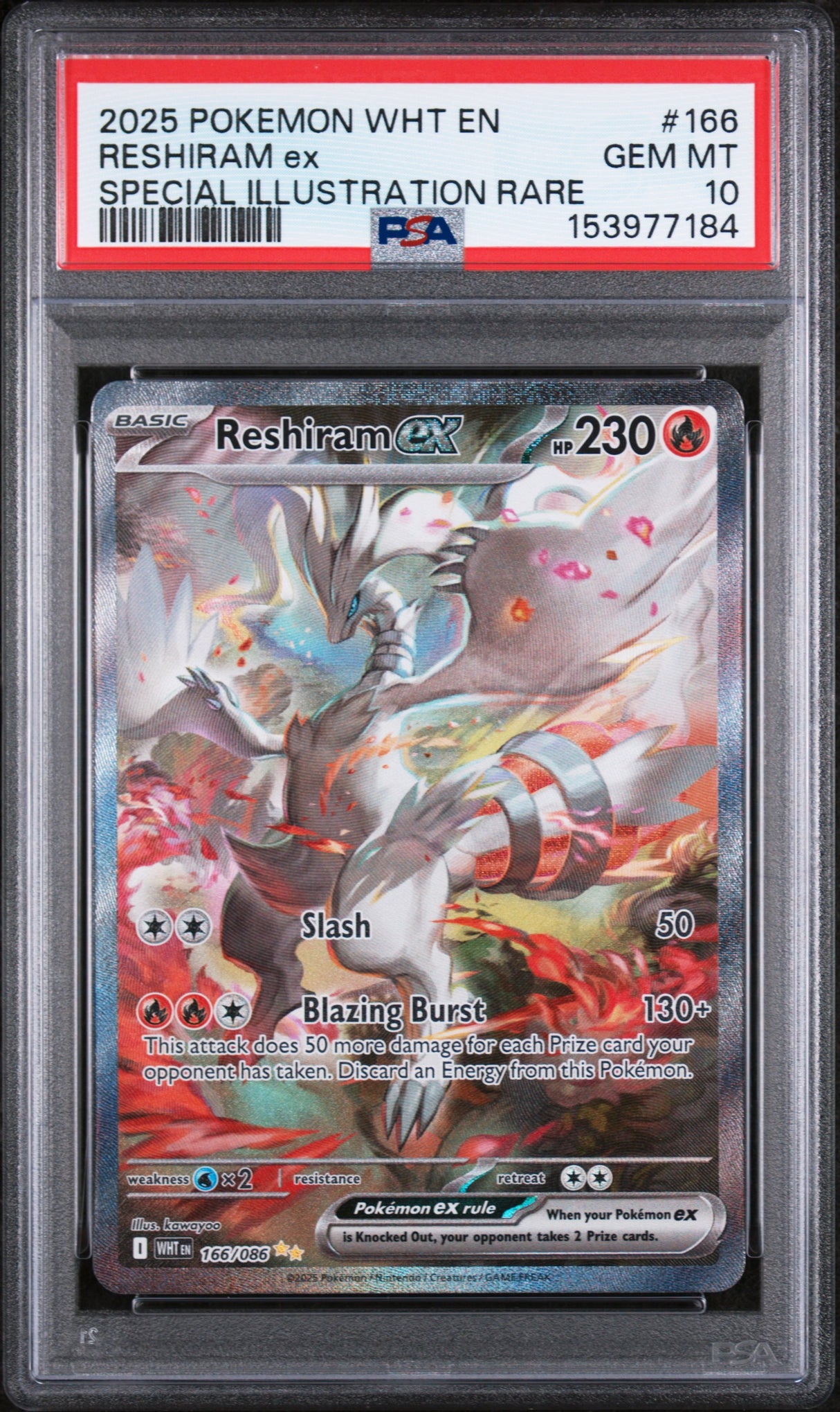 PSA 10 | Reshiram ex 166/086